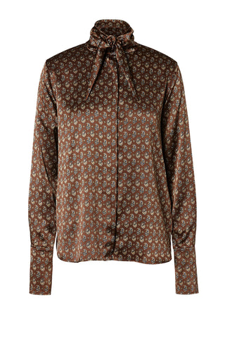 SATIN PRINT CRAVAT SHIRT