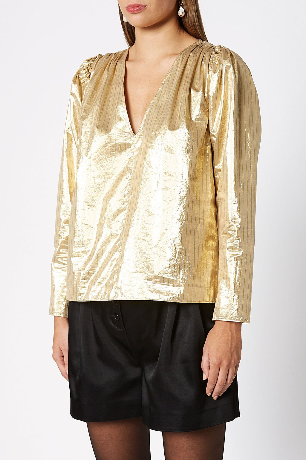TINSEL STRIPE BLOUSE