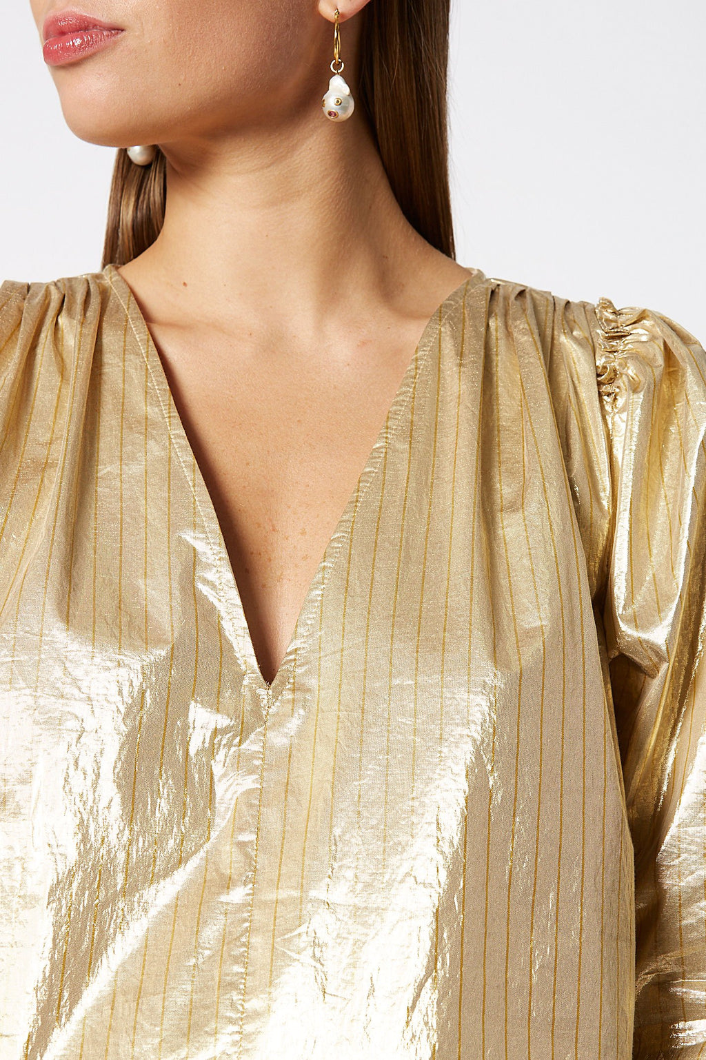 TINSEL STRIPE BLOUSE