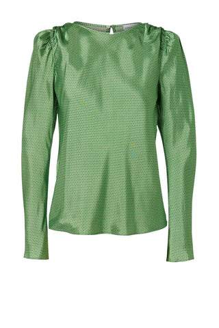PRINTED TWILL BLOUSE
