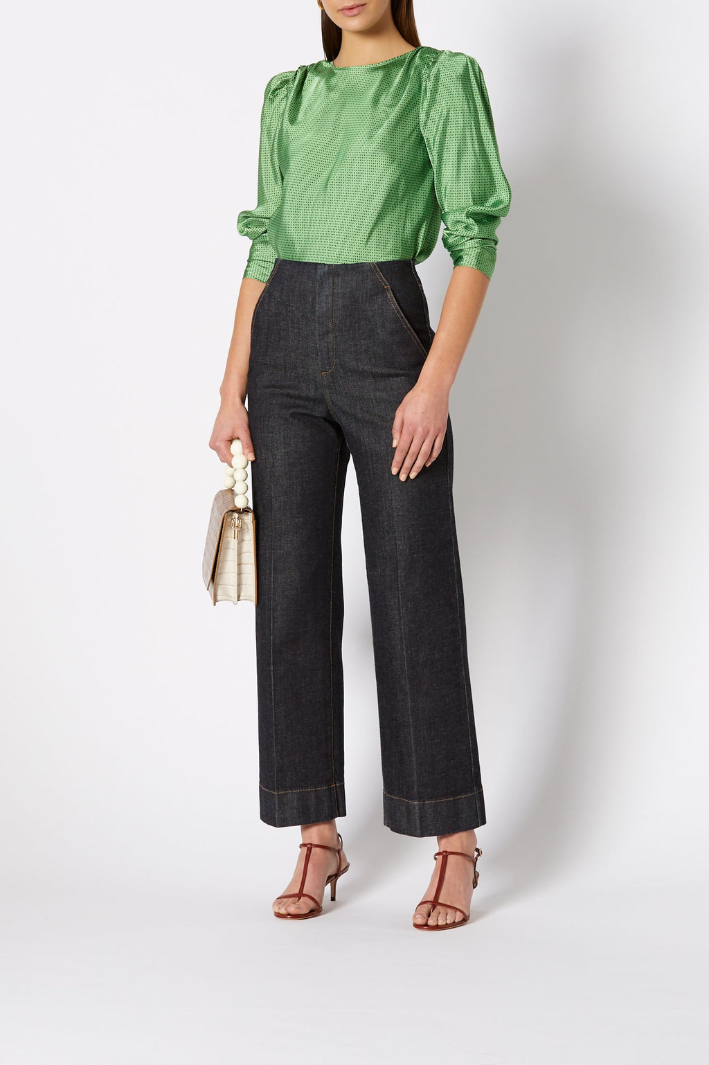 PRINTED TWILL BLOUSE