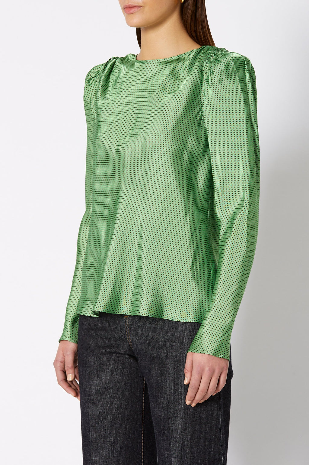 PRINTED TWILL BLOUSE