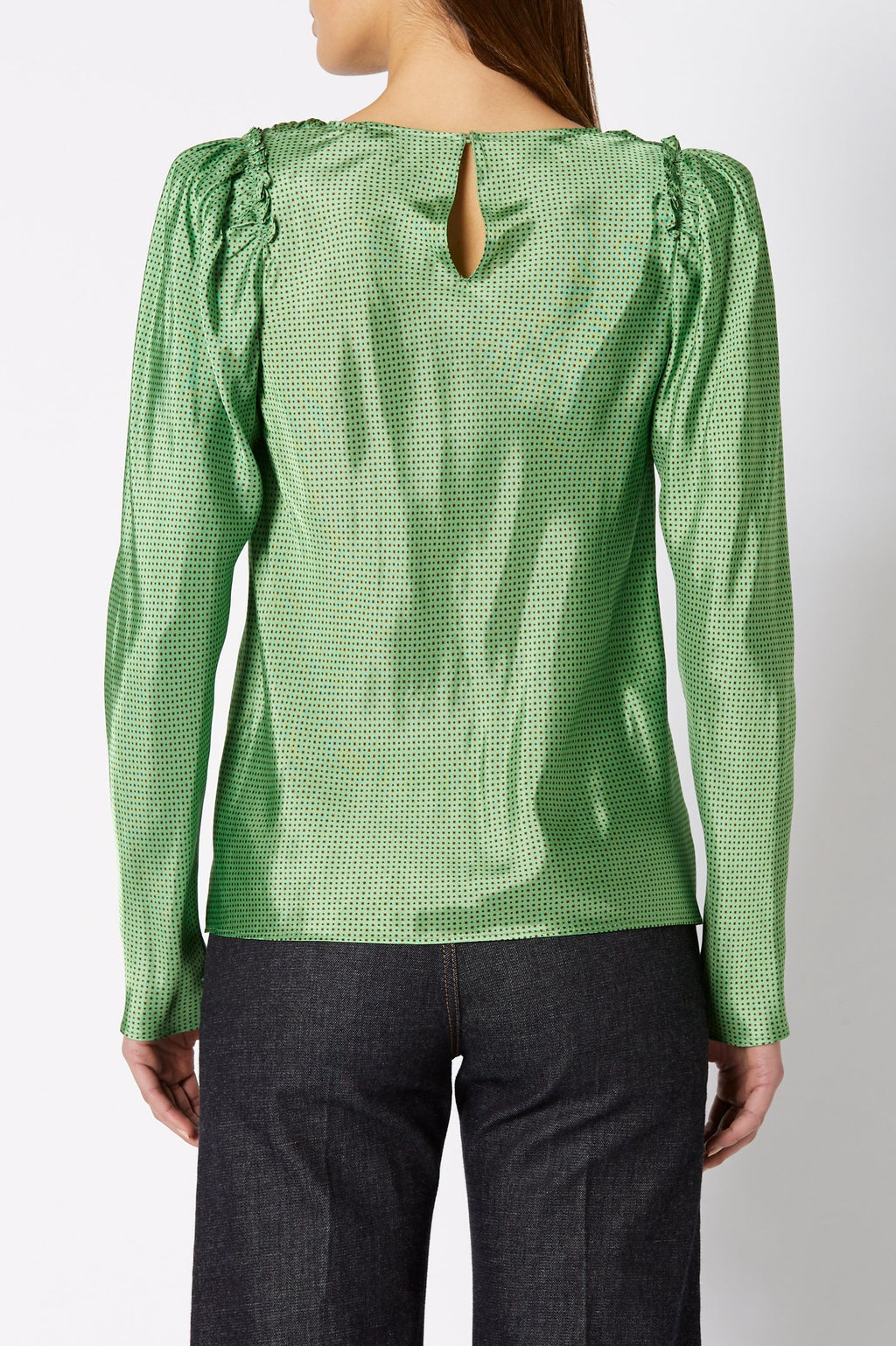 PRINTED TWILL BLOUSE