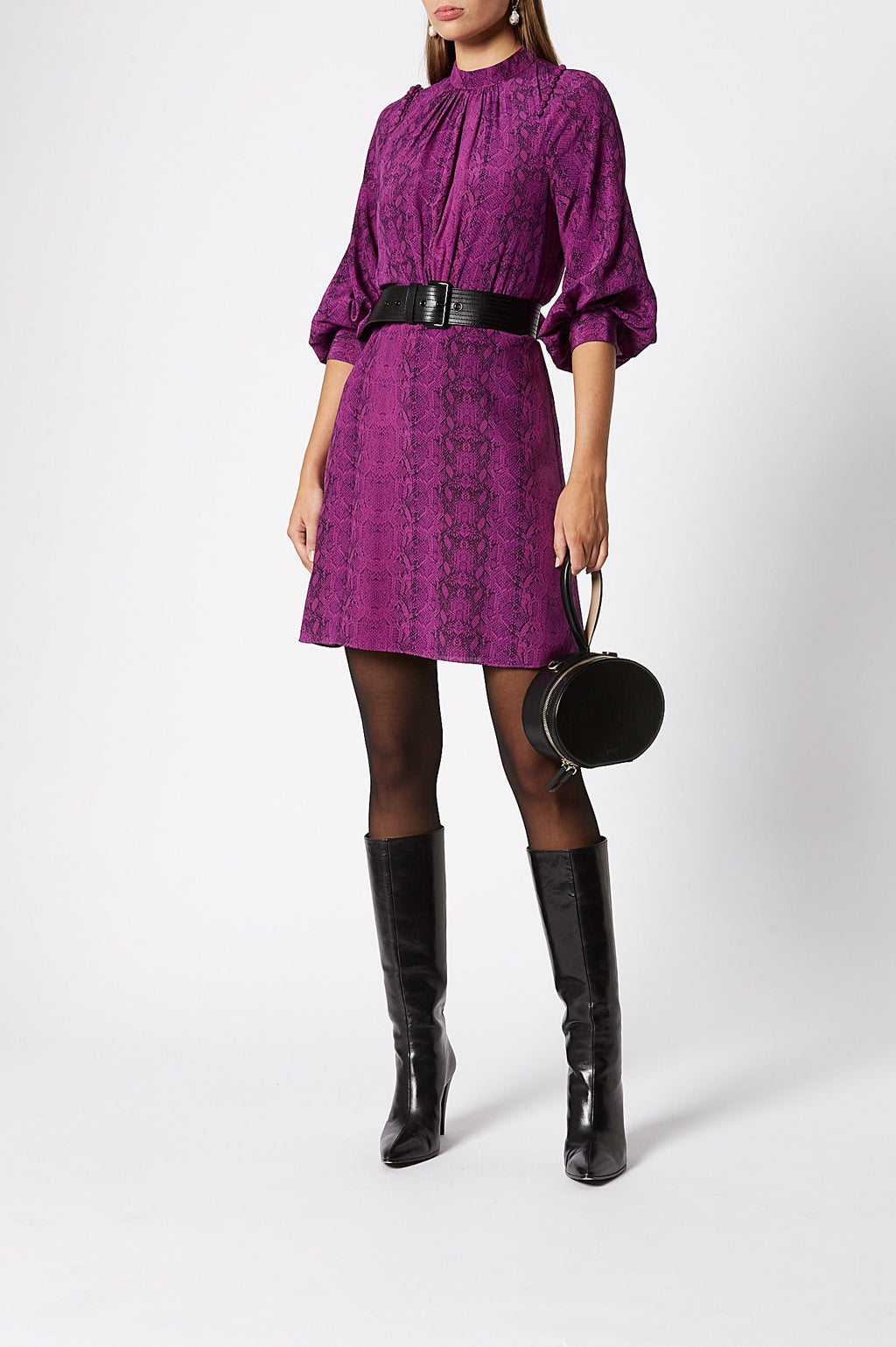 CDC REPTILE BUTTON SHLDR DRESS
