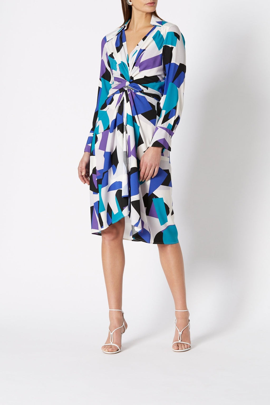 SILK BLOCK PRINT DRESS