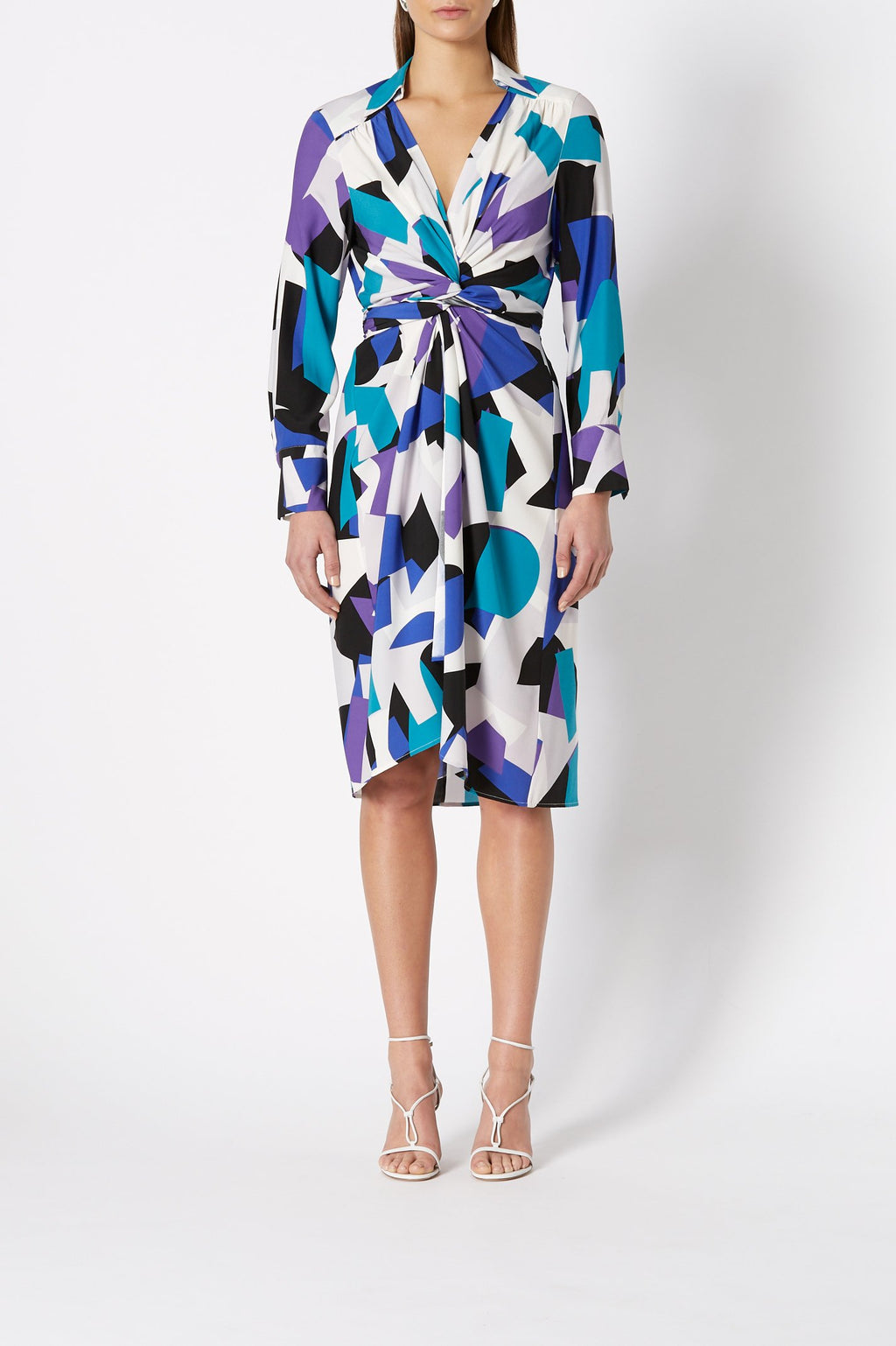 SILK BLOCK PRINT DRESS