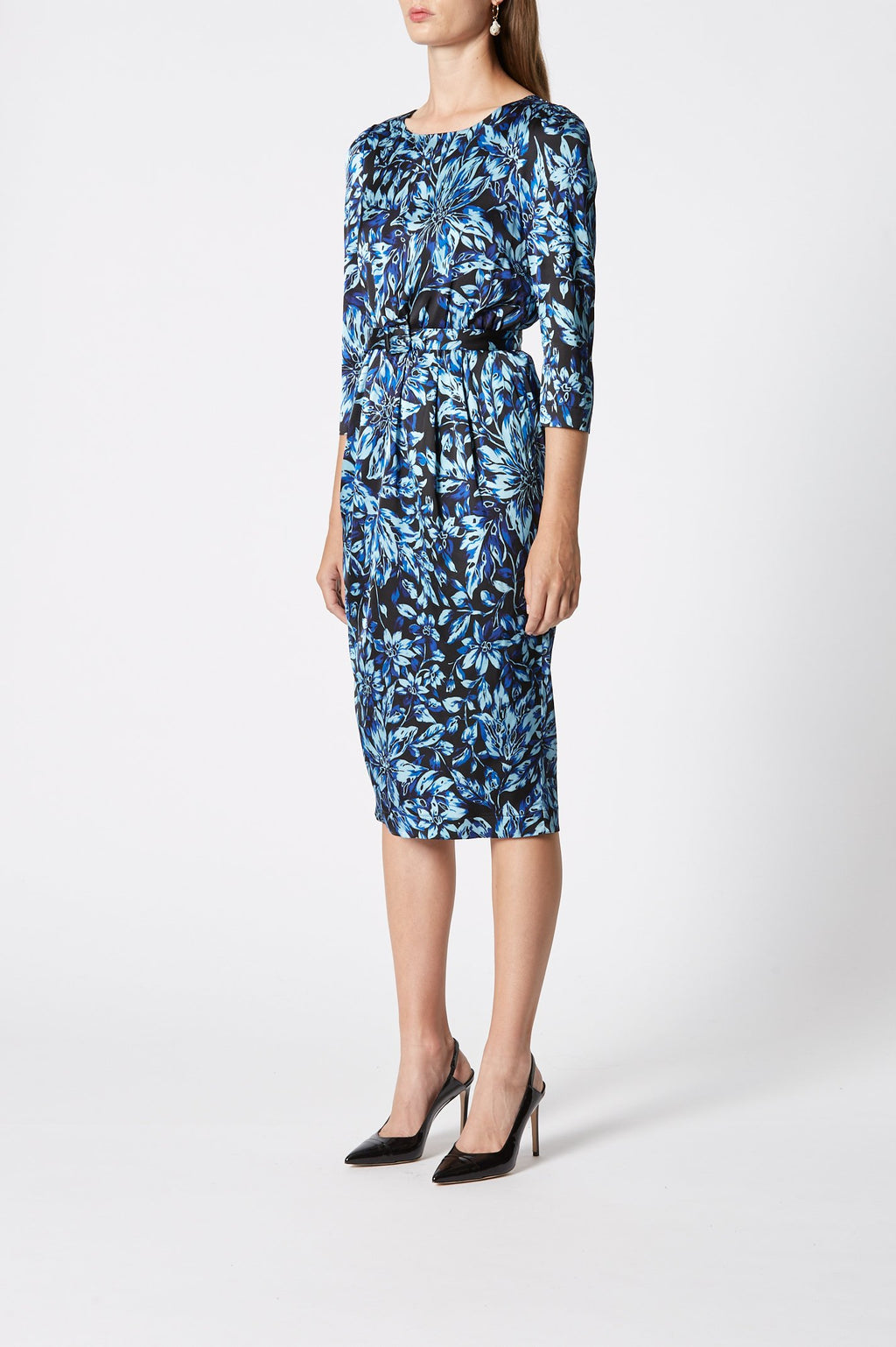PRINTED TUCK DRESS