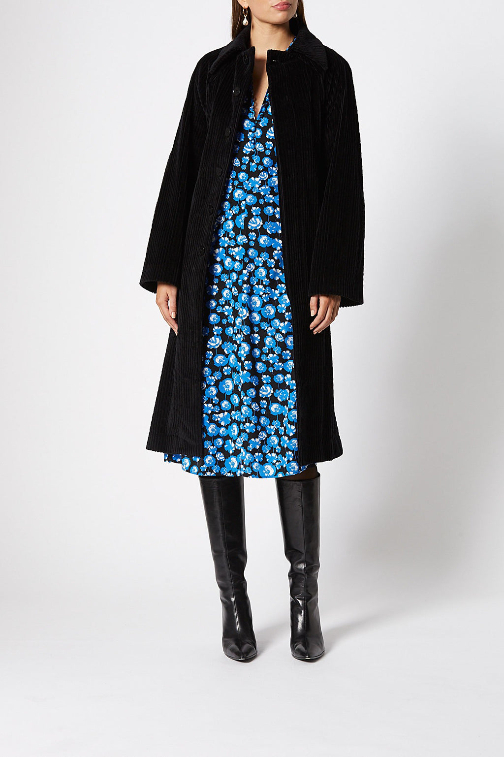 SILK POPPY PRINT DRESS