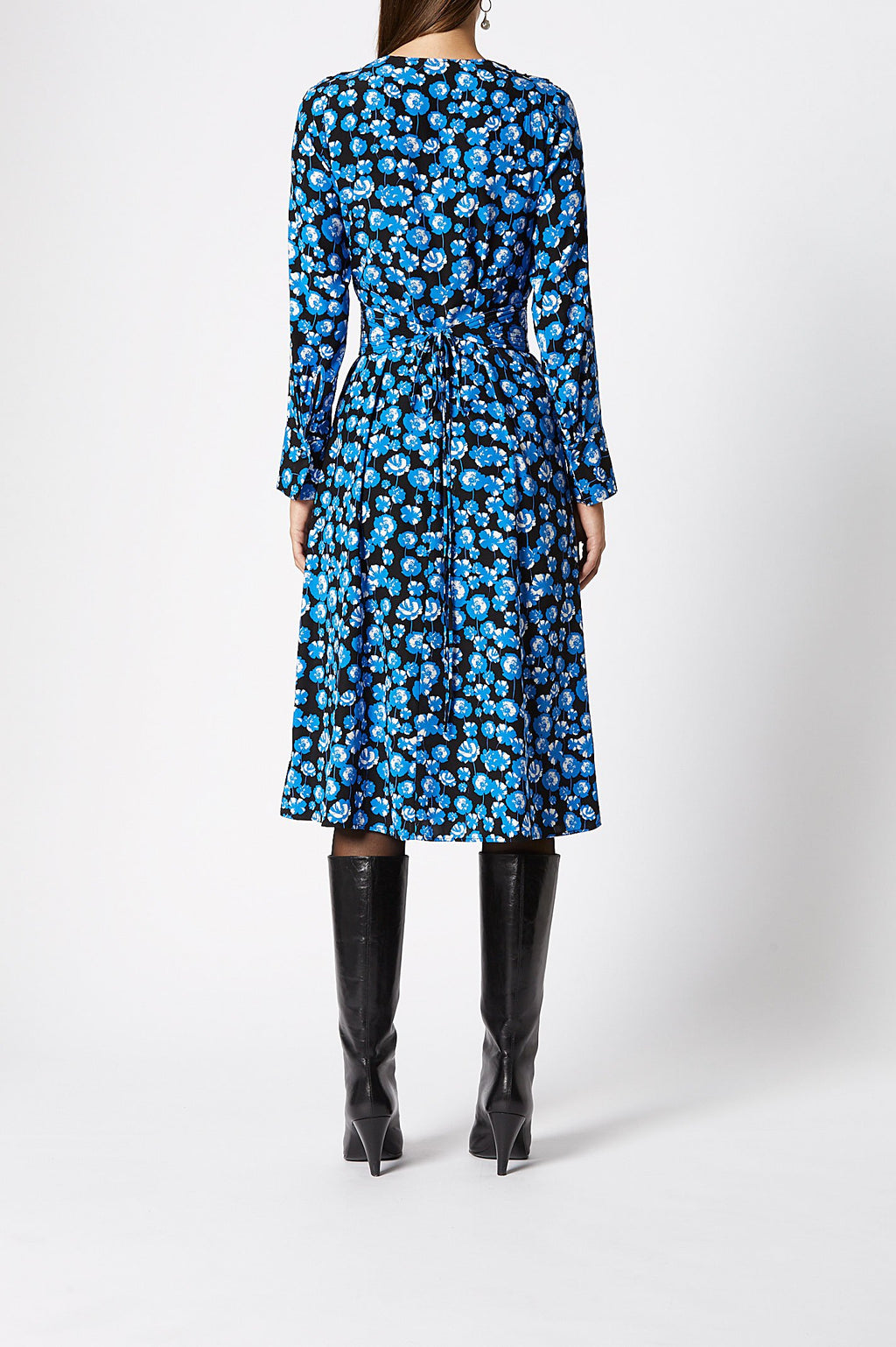 SILK POPPY PRINT DRESS