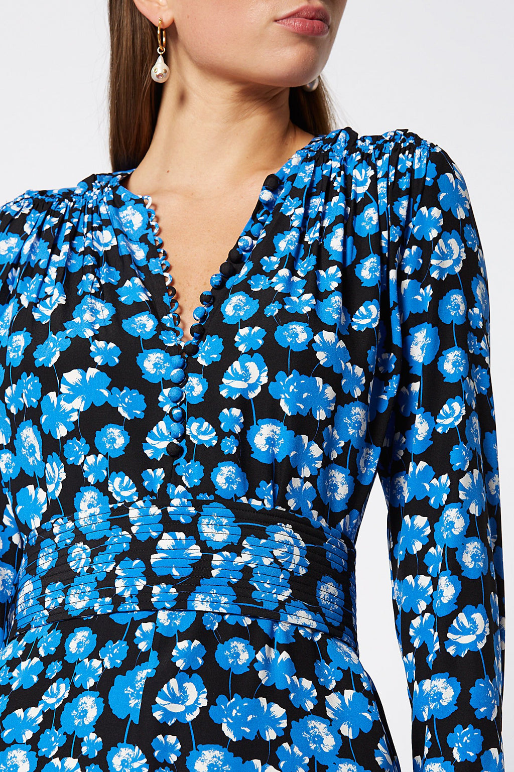 SILK POPPY PRINT DRESS
