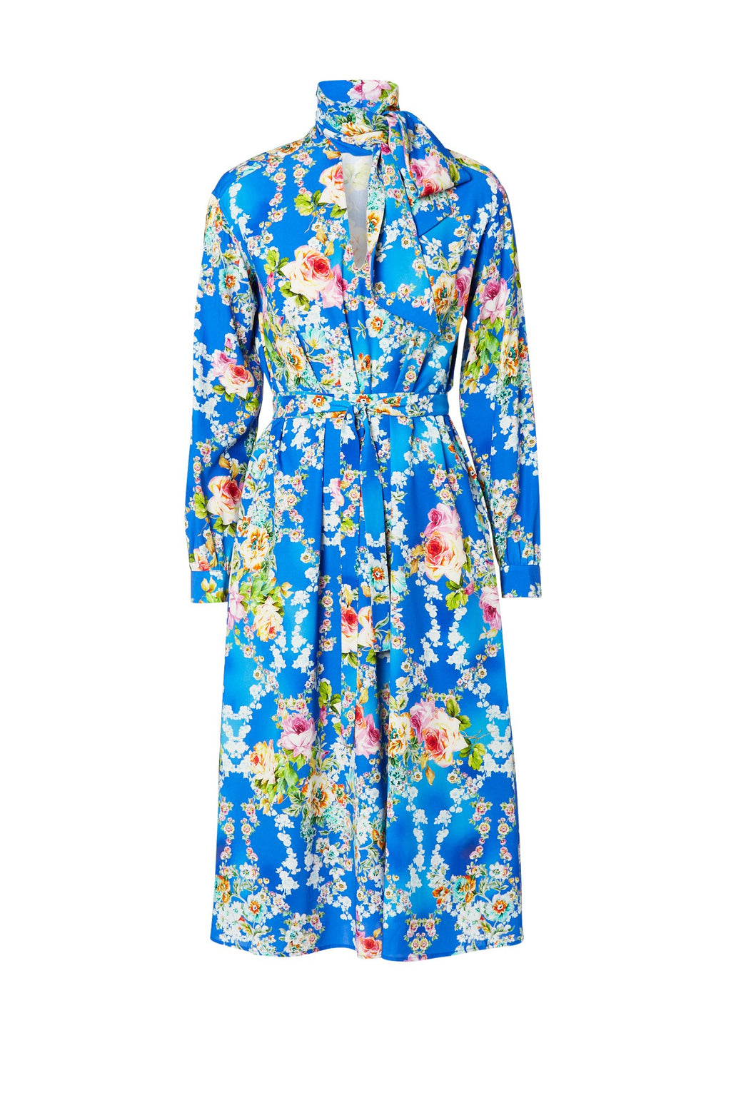 SILK BOUQUET PRINT DRESS