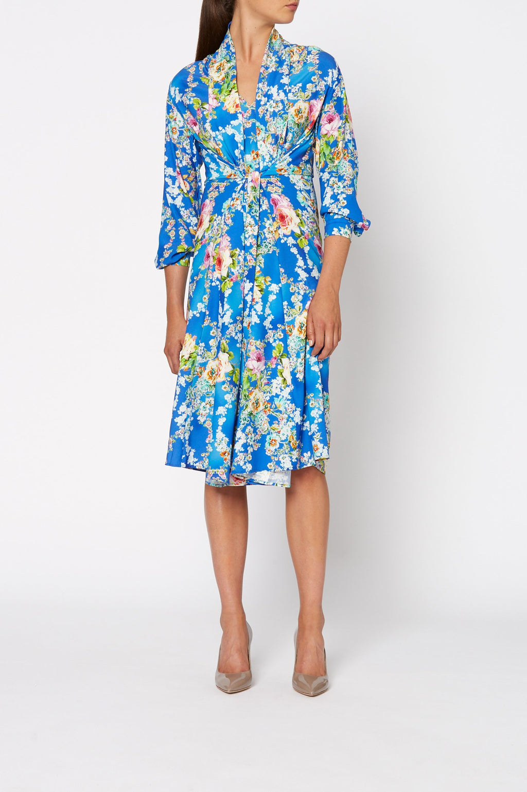 SILK BOUQUET PRINT DRESS