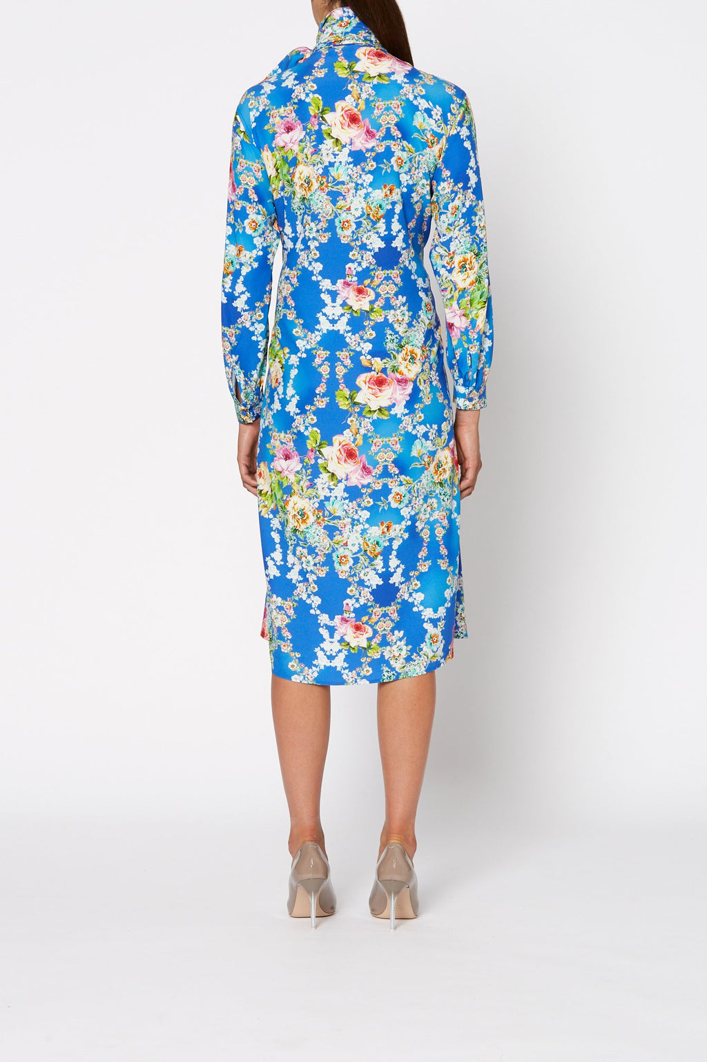 SILK BOUQUET PRINT DRESS