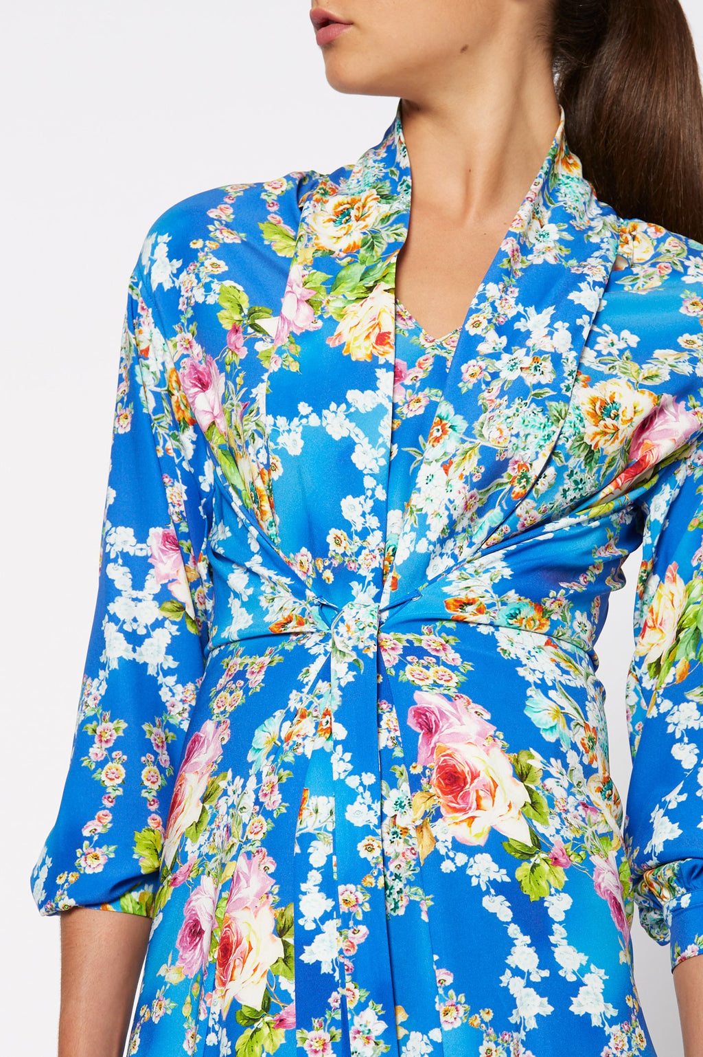 SILK BOUQUET PRINT DRESS