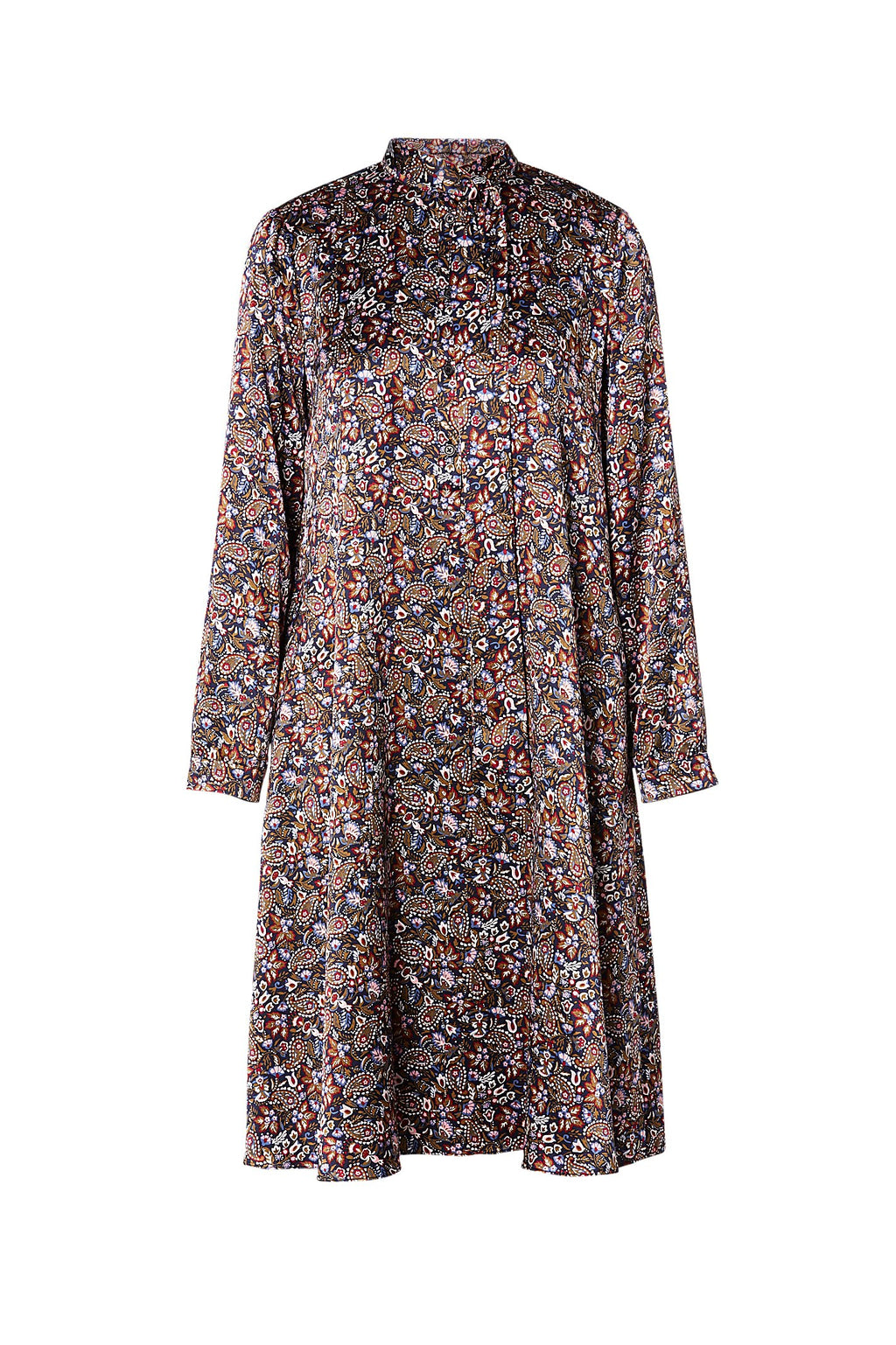 FLORAL TIE NECK DRESS