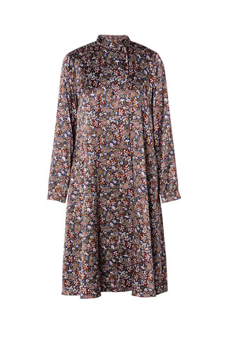 FLORAL TIE NECK DRESS