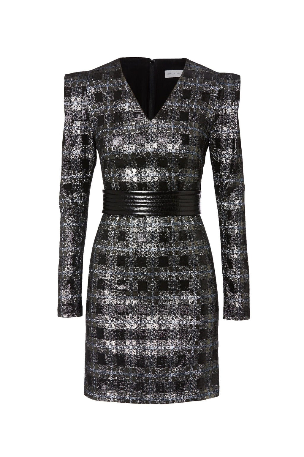 TINSEL PLAID DRESS