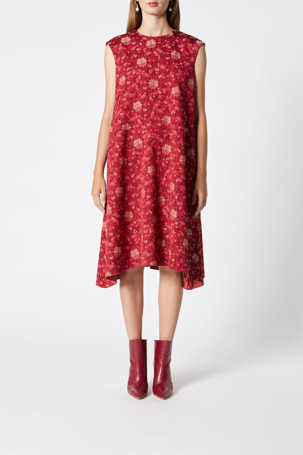 FLORAL JACQUARD DRESS