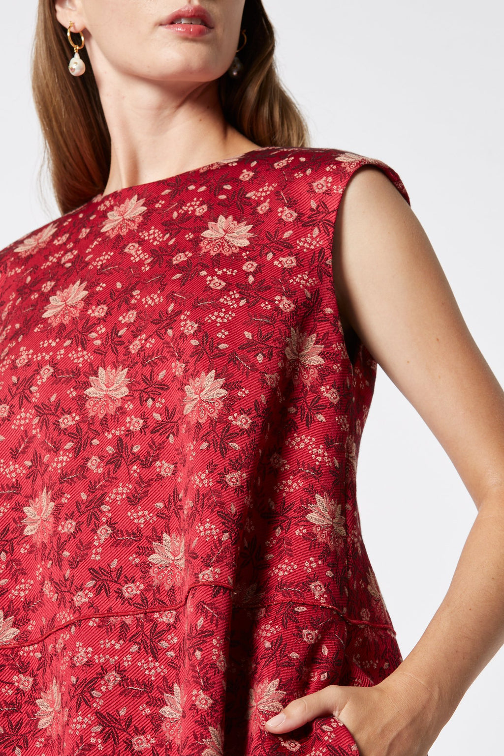 FLORAL JACQUARD DRESS
