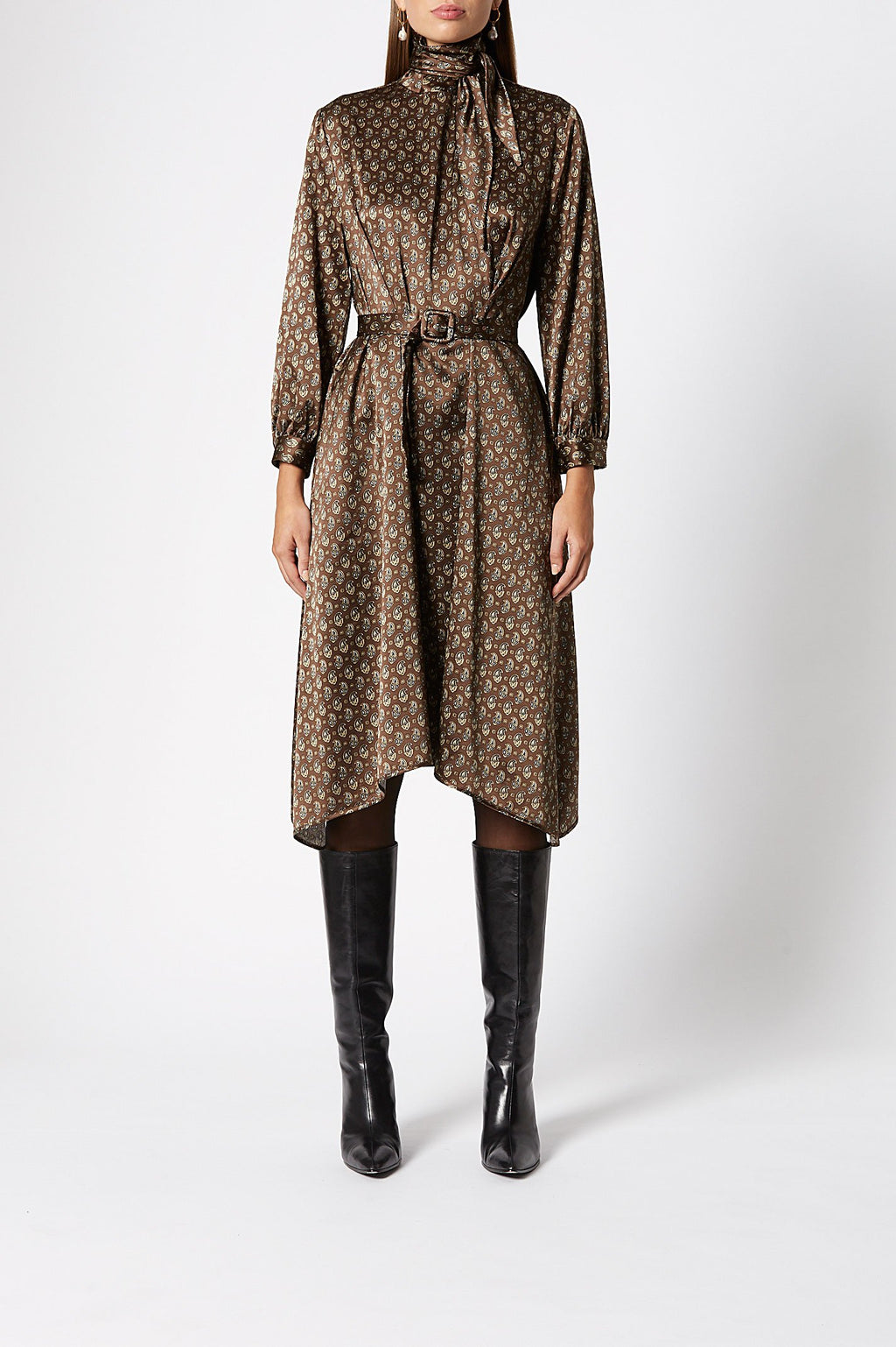 SATIN PRINT DRESS