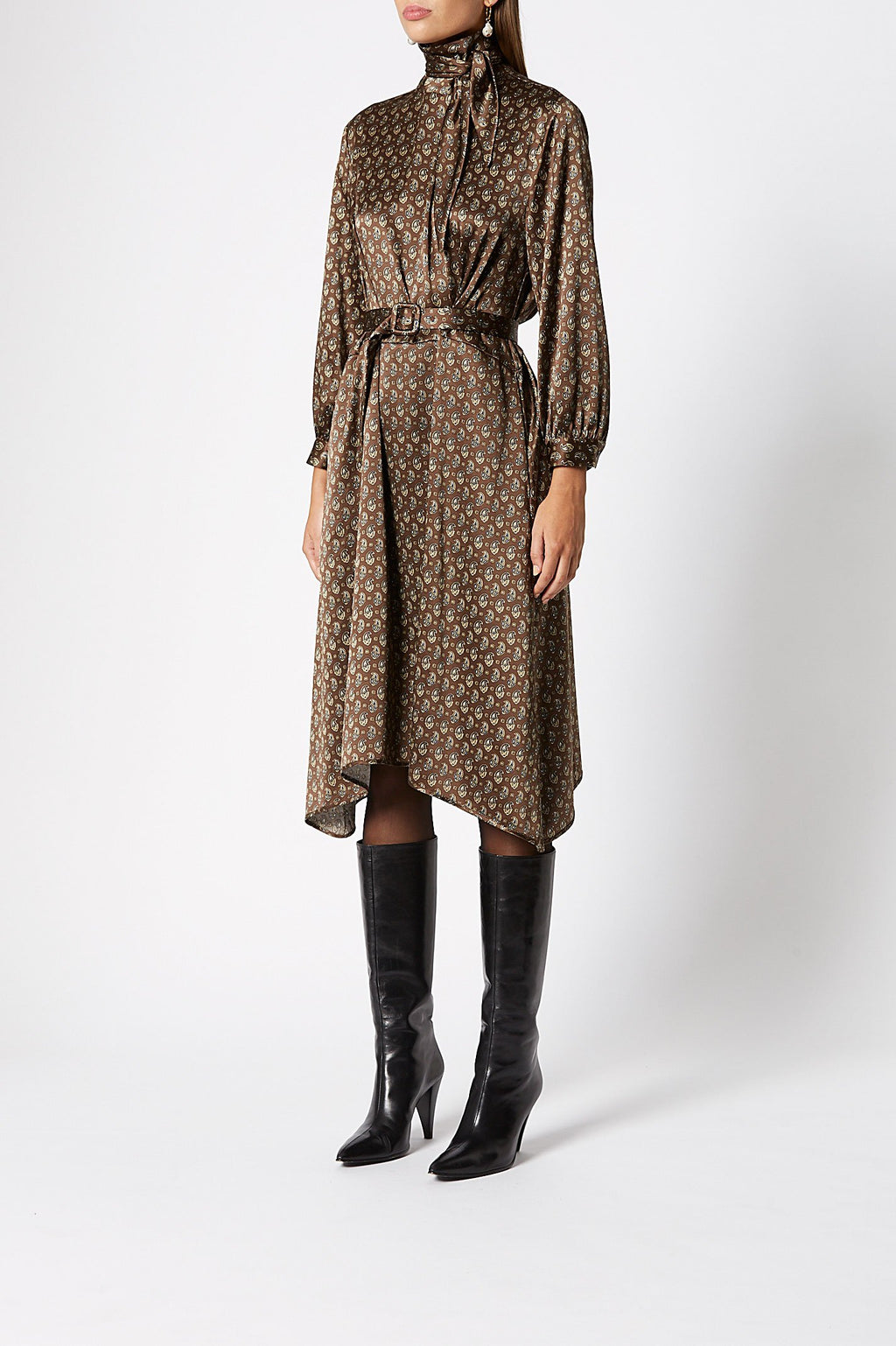 SATIN PRINT DRESS