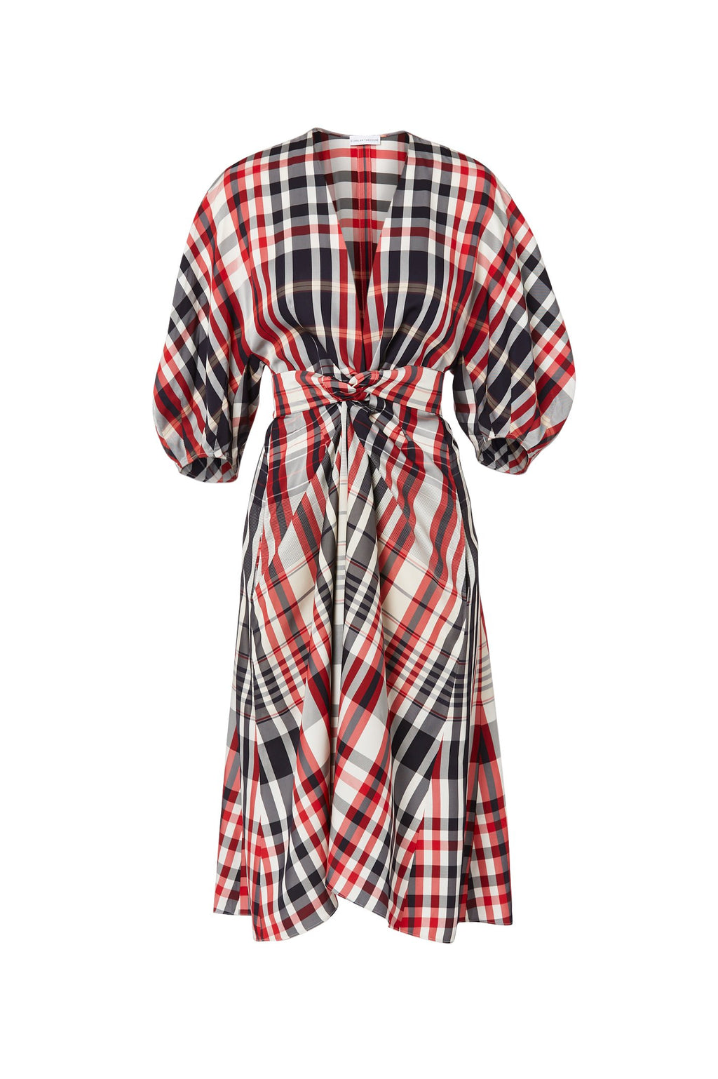 PLAID COCOON SLEEVE DRESS