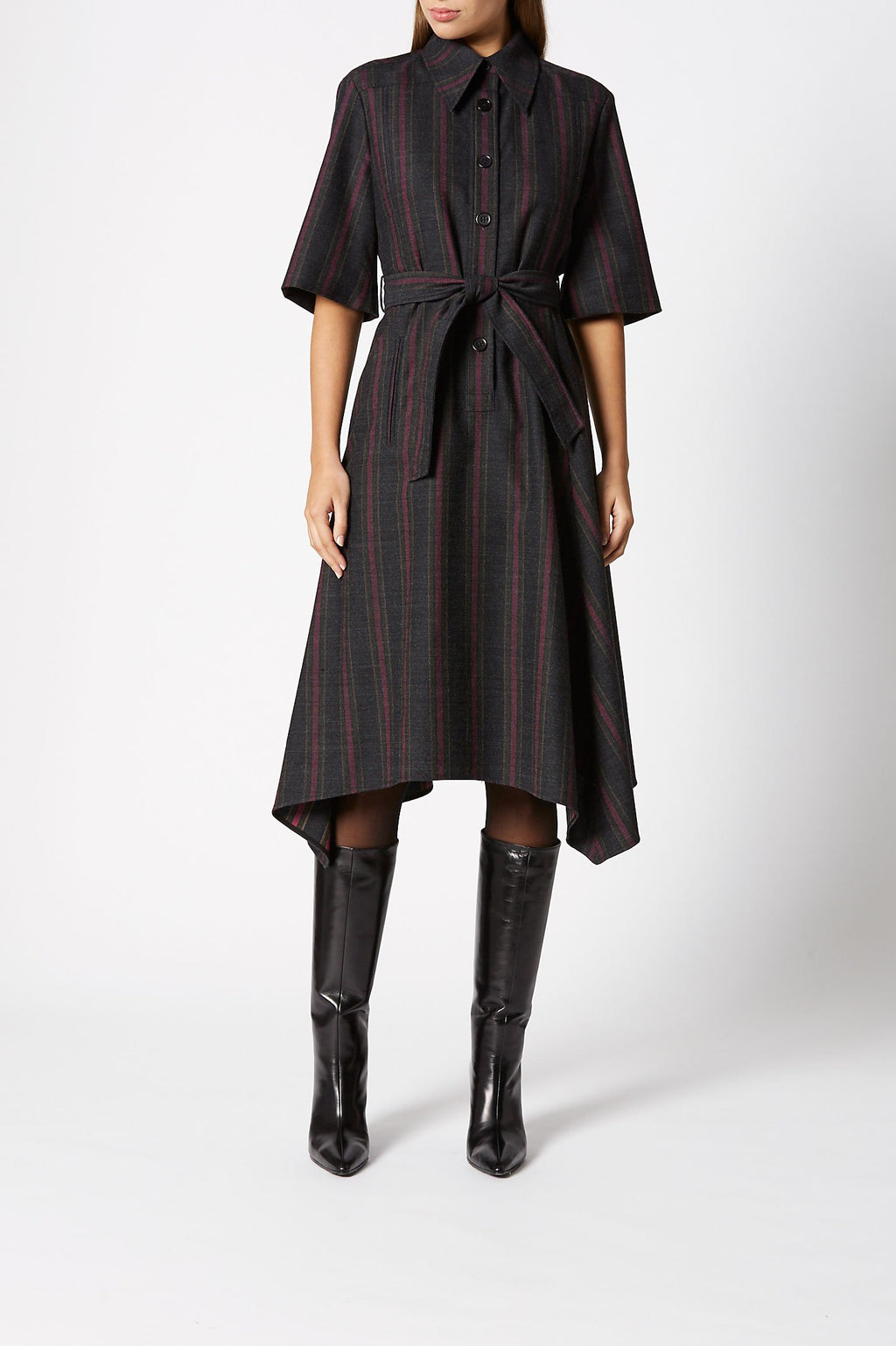 TAILORED STRIPE DRESS