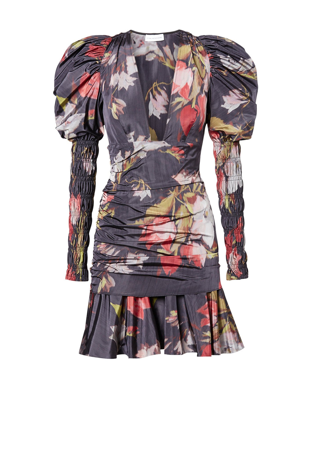 PRINTED TAFFETA DRESS