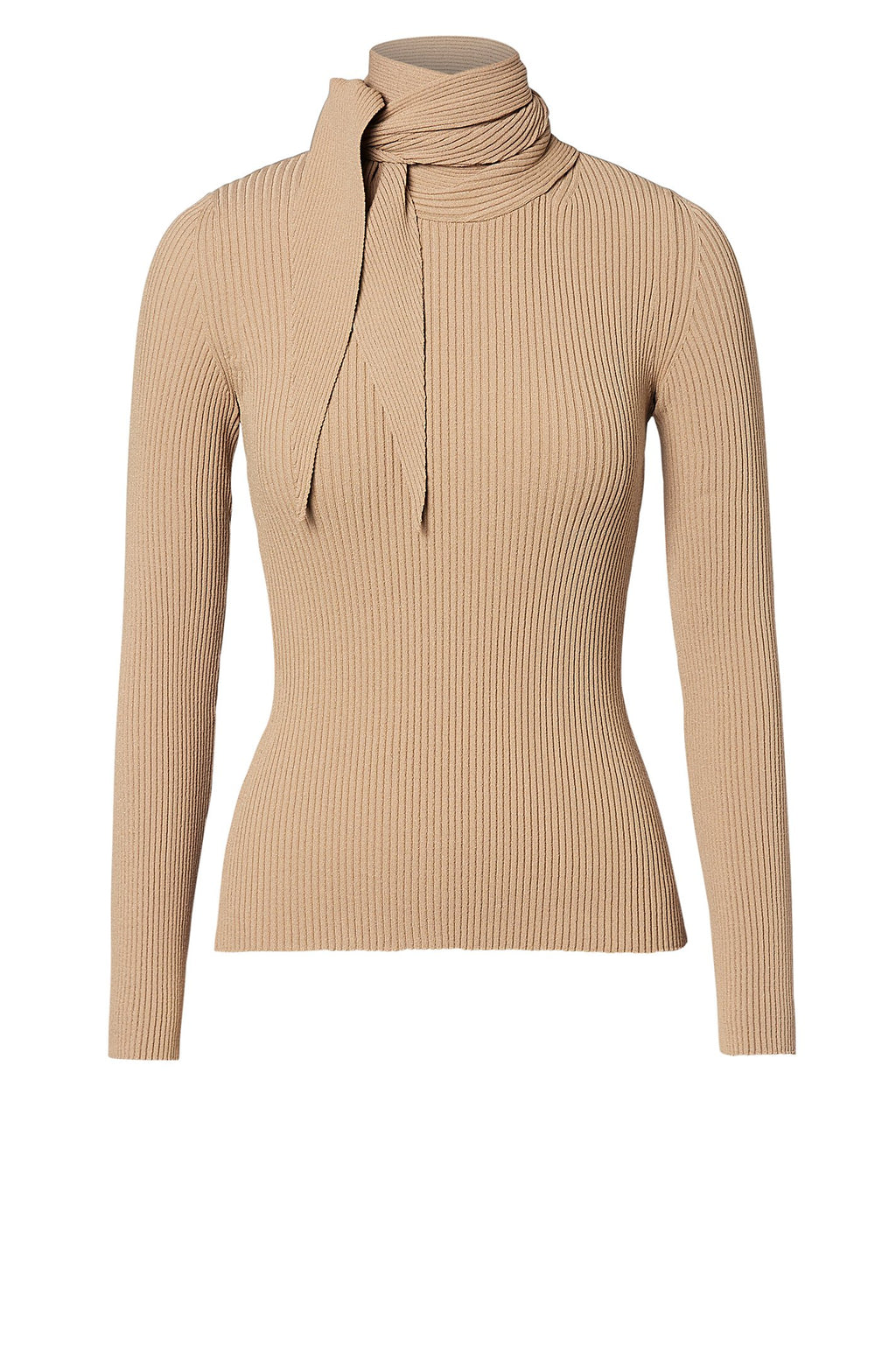 CREPE KNIT CRAVAT SWEATER