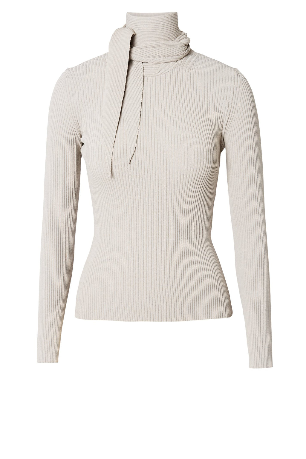 CREPE KNIT CRAVAT SWEATER
