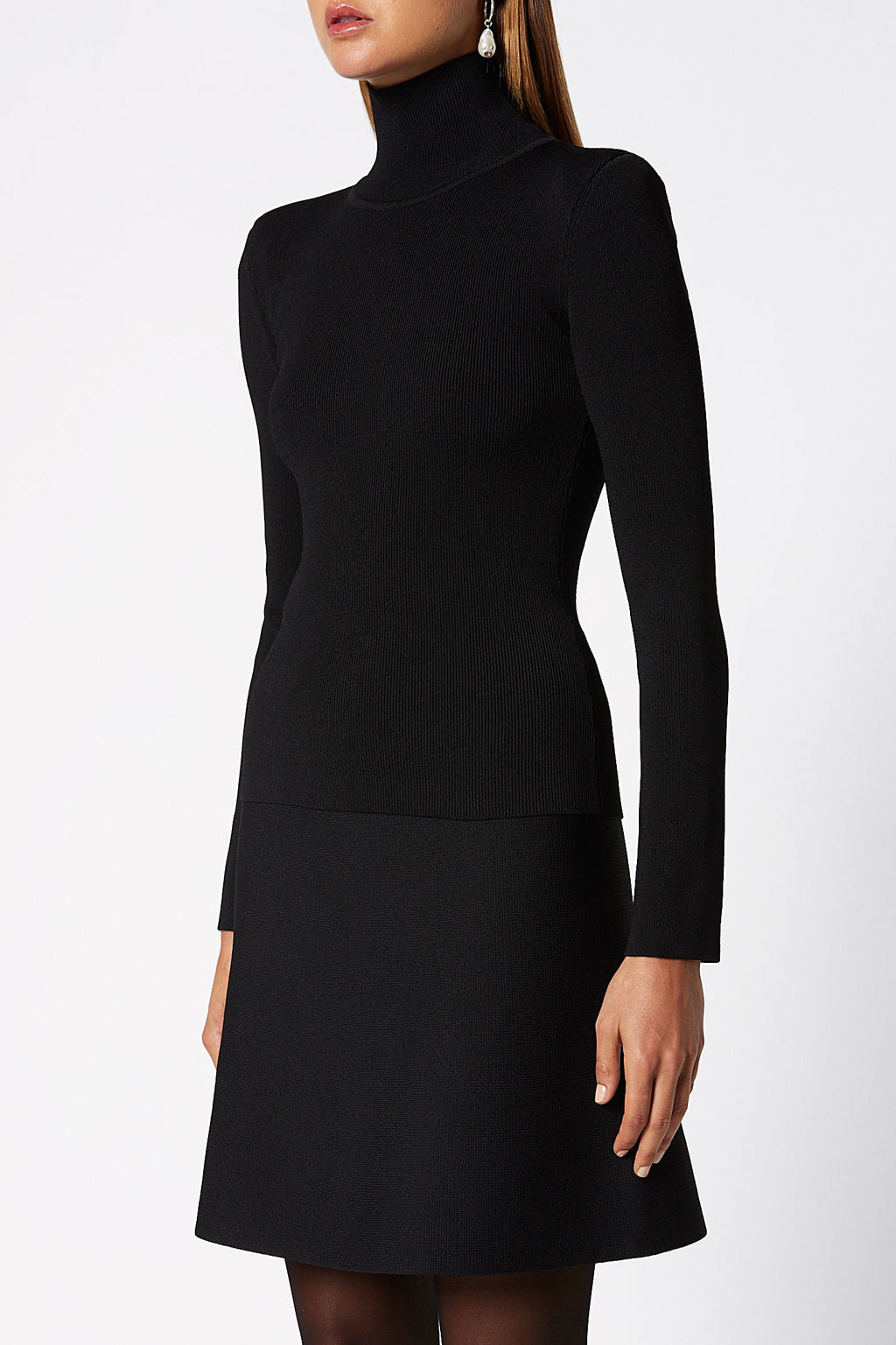 CREPE KNIT TAILORED POLO SWTR