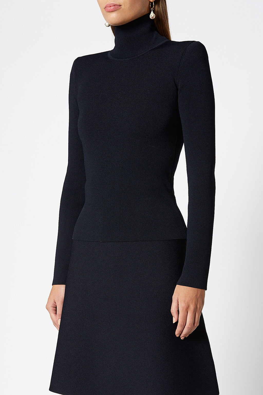CREPE KNIT TAILORED POLO SWTR