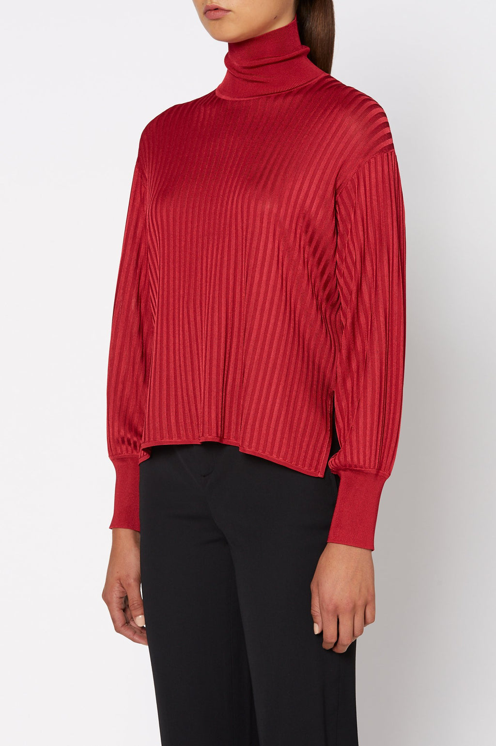 SATIN CREPE SWEATER 18