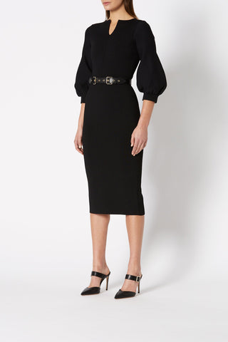 CREPE KNIT COCOON SLV DRESS