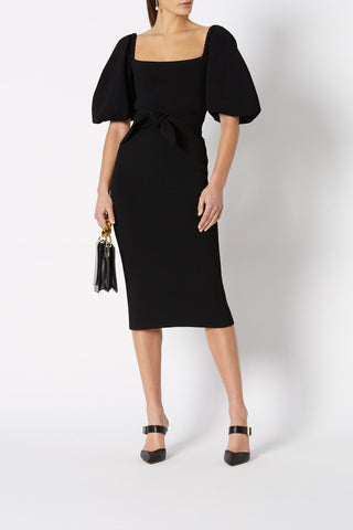CREPE KNIT COUPE SLV DRESS