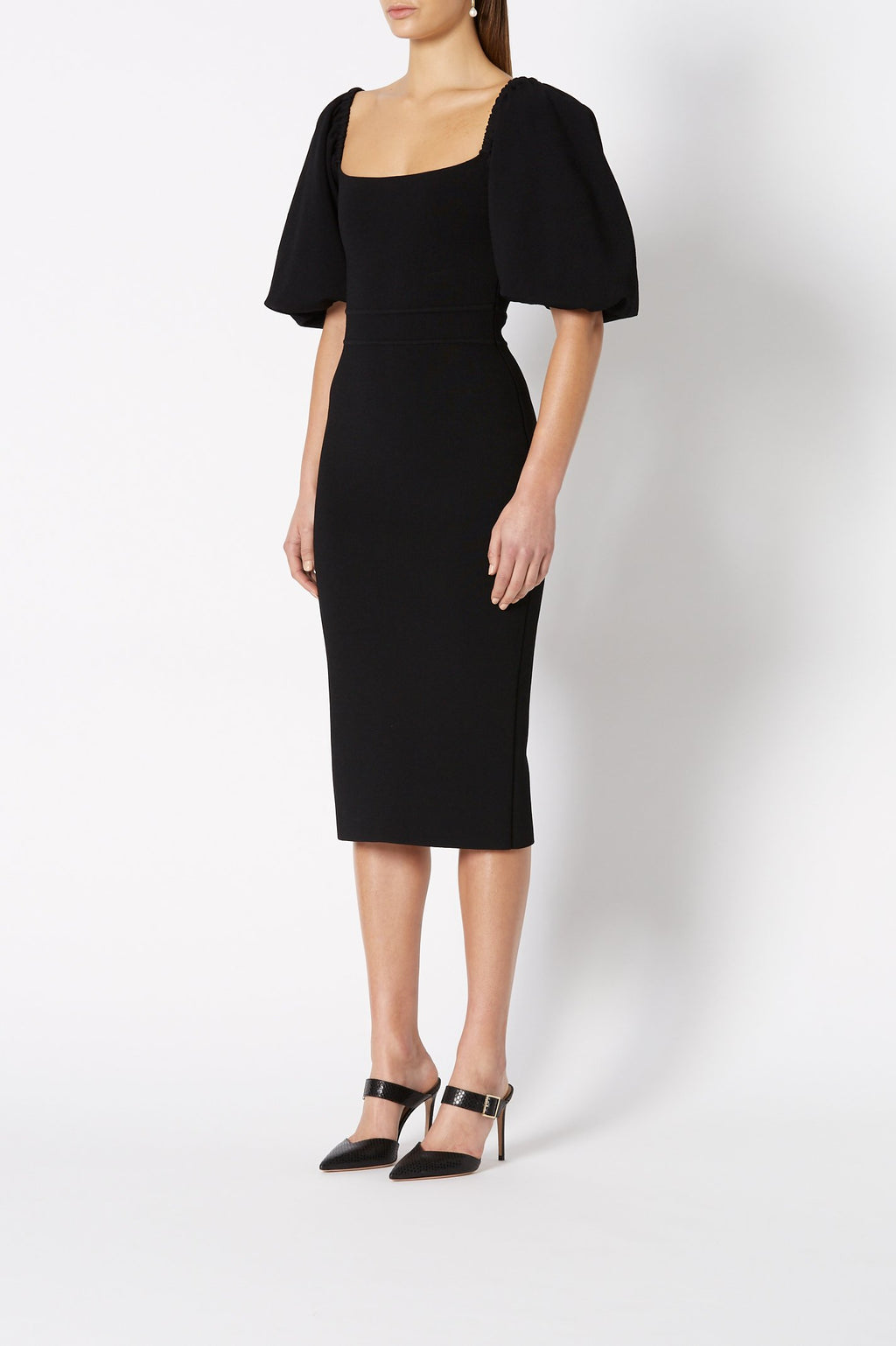 CREPE KNIT COUPE SLV DRESS