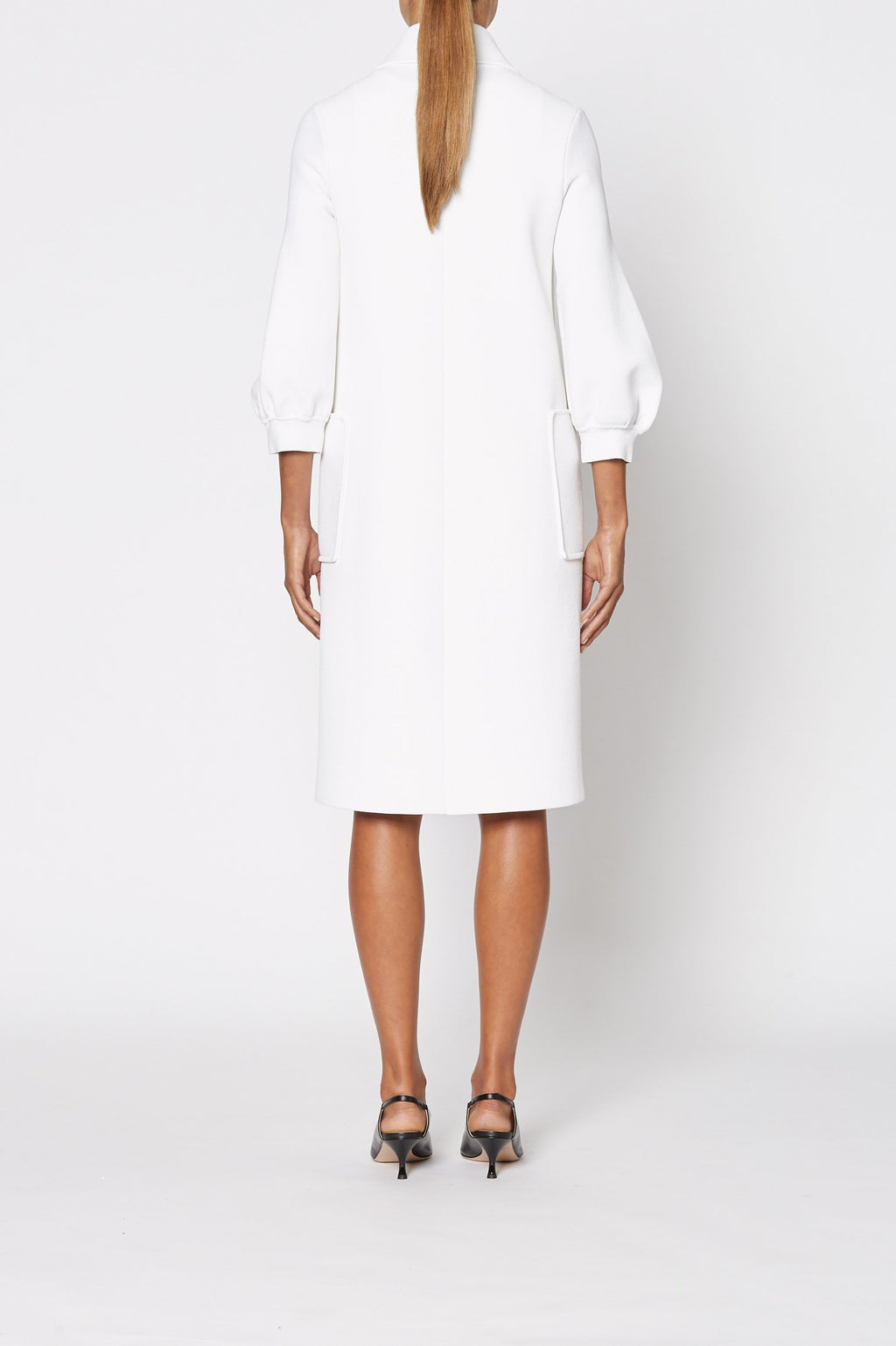 CREPE KNIT COCOON SLV COAT