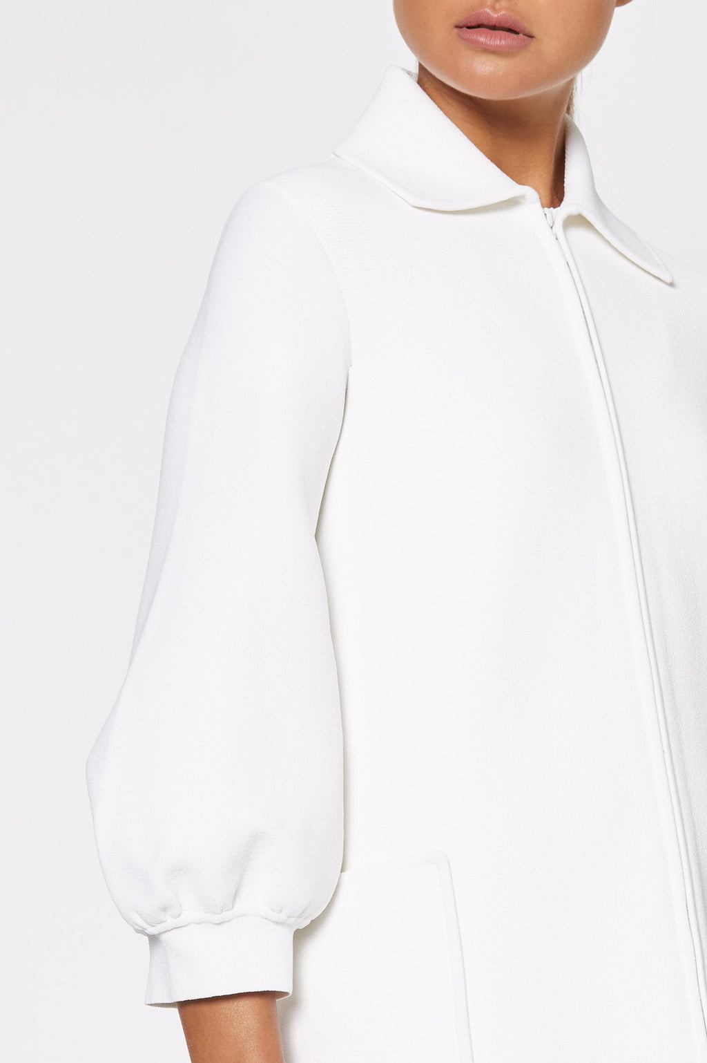 CREPE KNIT COCOON SLV COAT