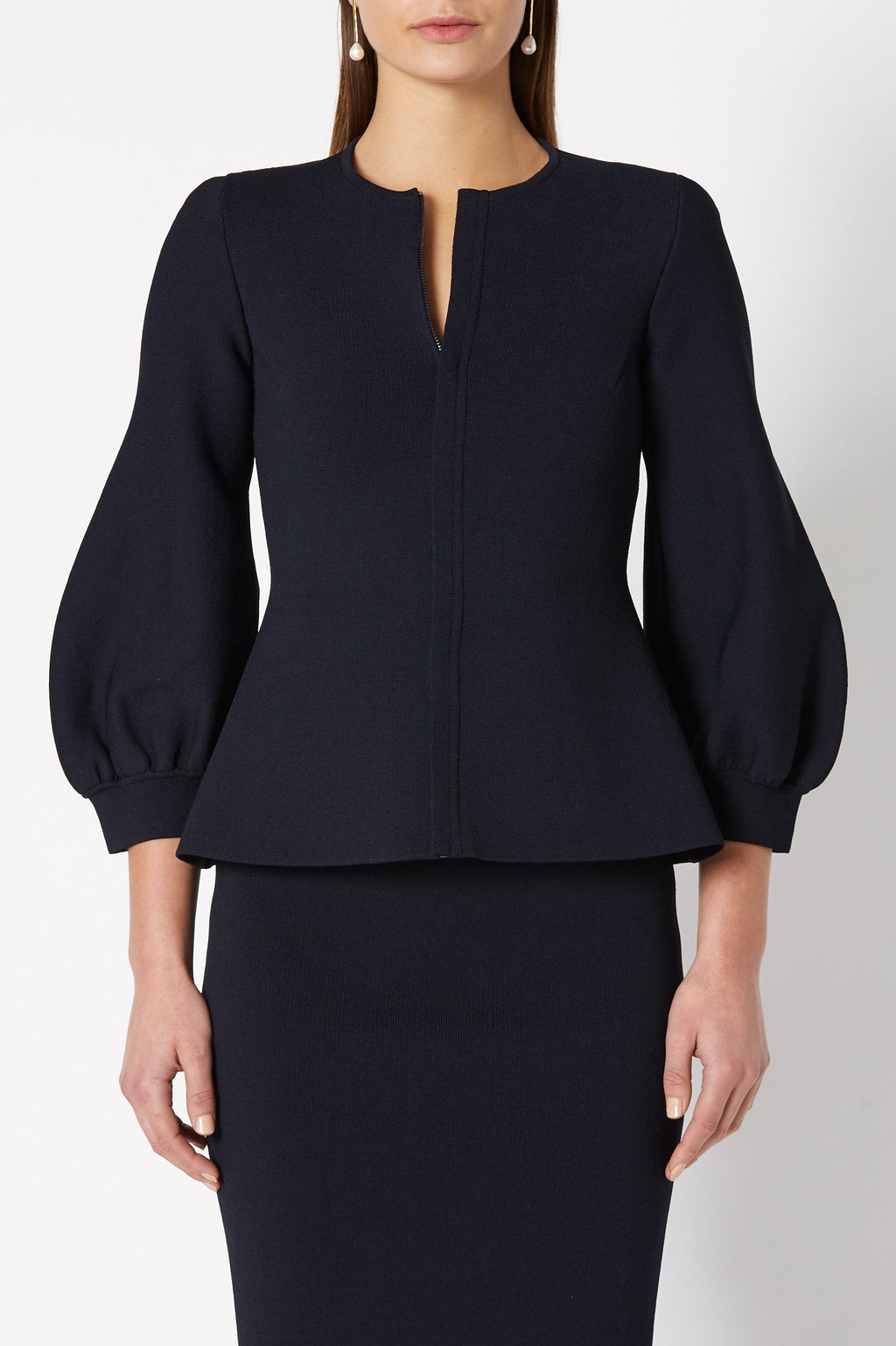 CREPE KNIT COCOON SLV JACKET