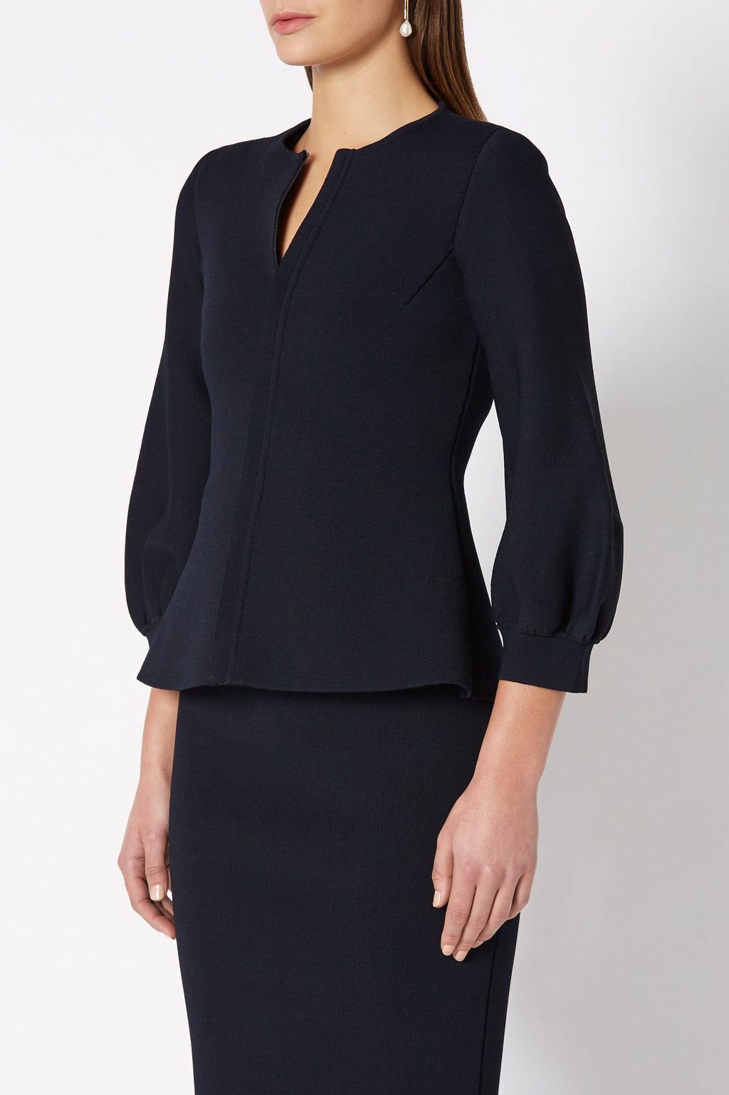 CREPE KNIT COCOON SLV JACKET