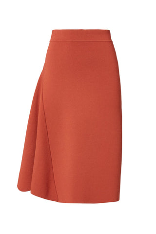 CREPE KNIT PANEL SKIRT