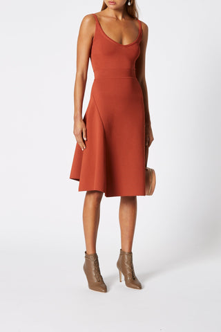 CREPE KNIT PANEL SKIRT