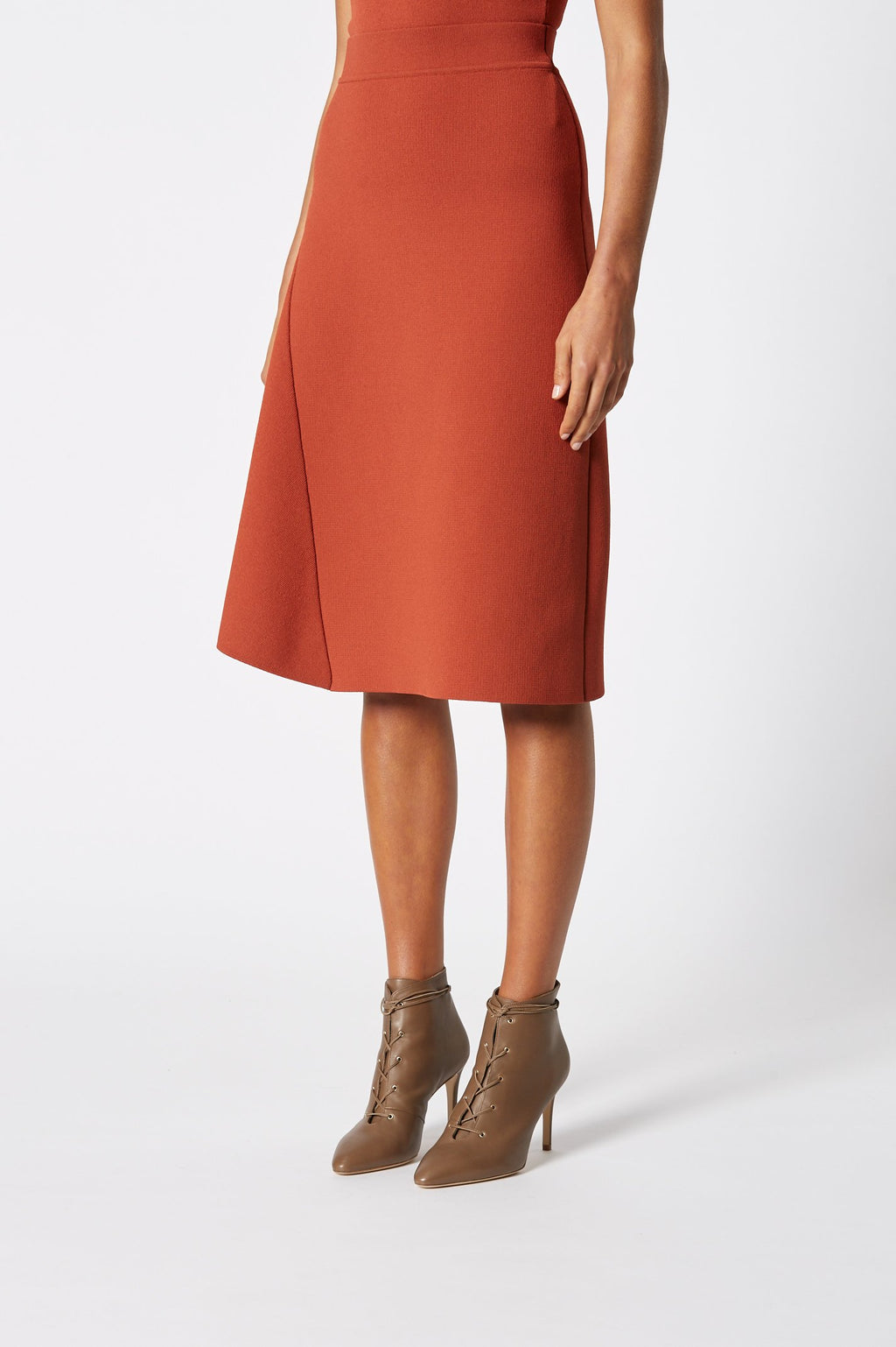 CREPE KNIT PANEL SKIRT