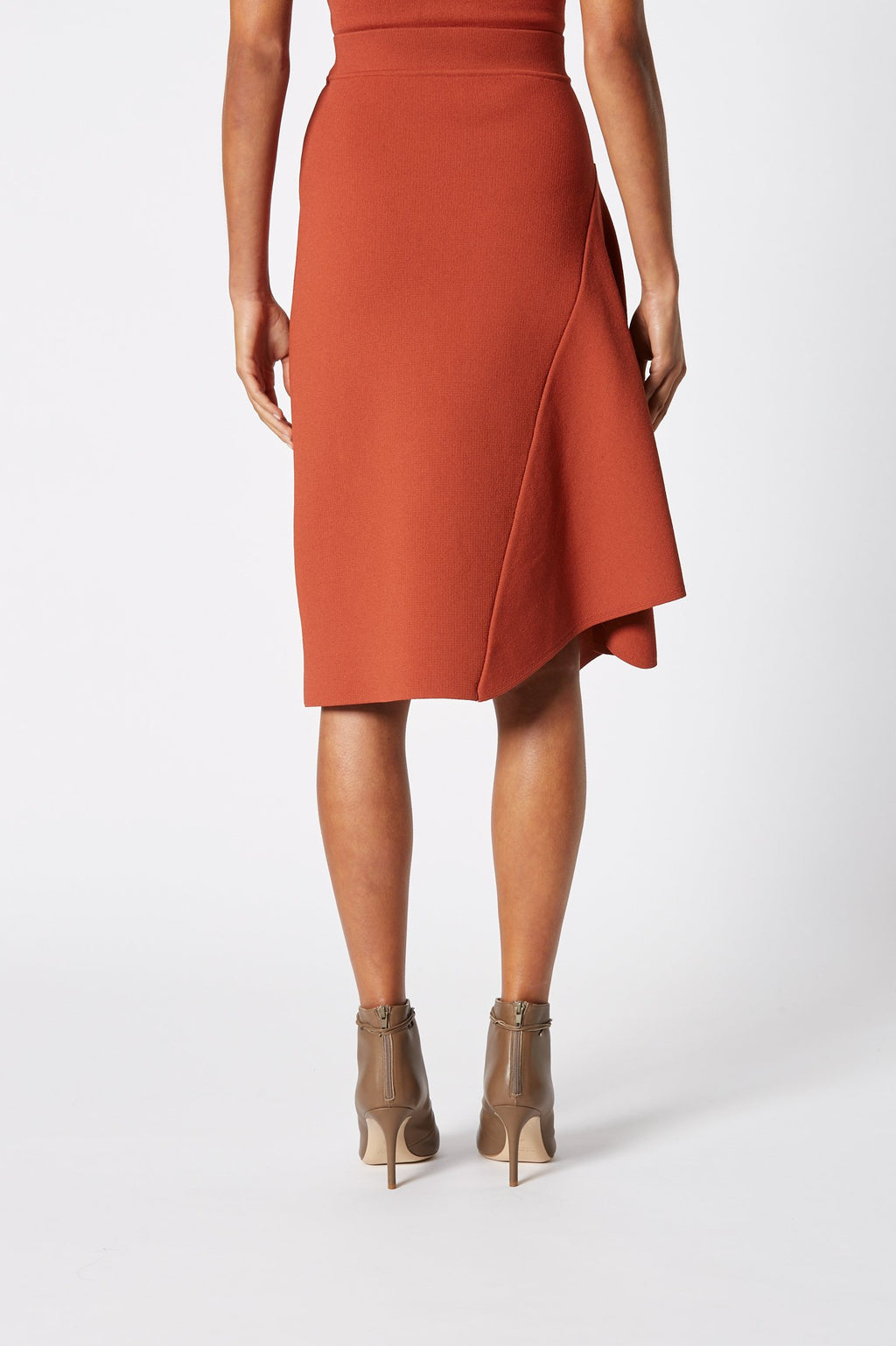 CREPE KNIT PANEL SKIRT
