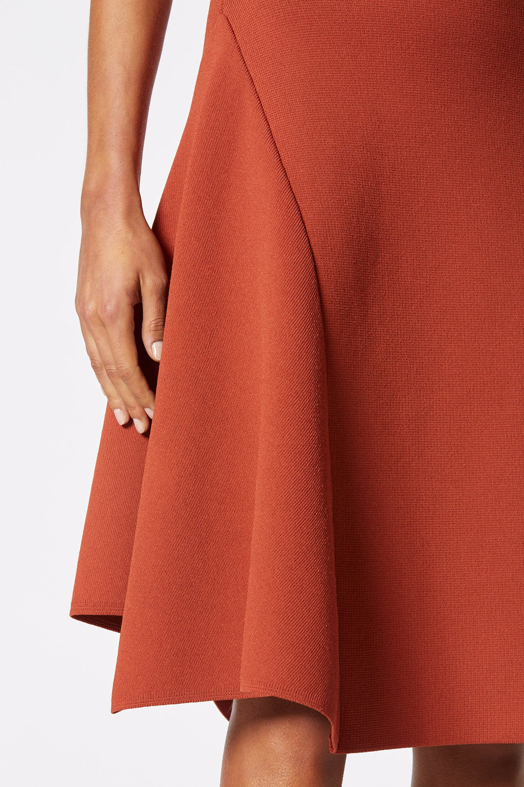 CREPE KNIT PANEL SKIRT