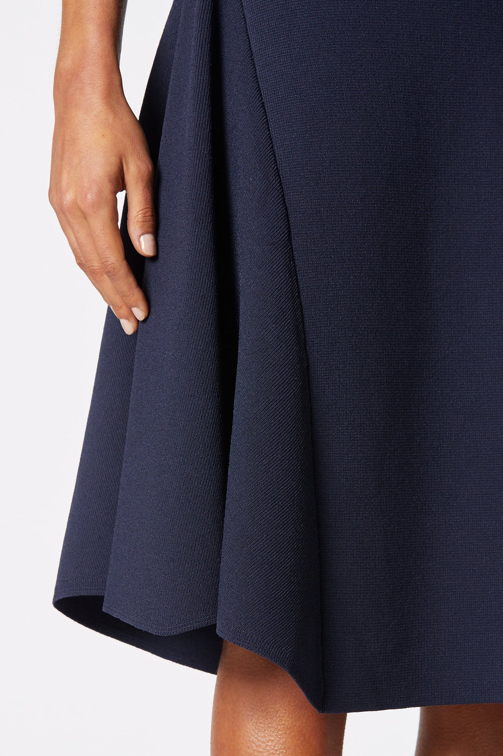 CREPE KNIT PANEL SKIRT