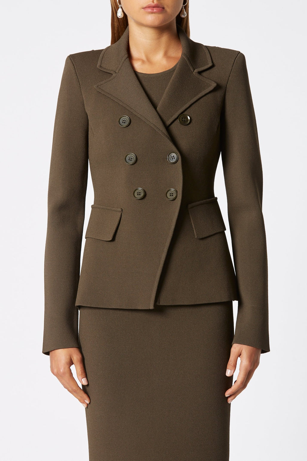 CREPE KNIT TAILORED JACKET