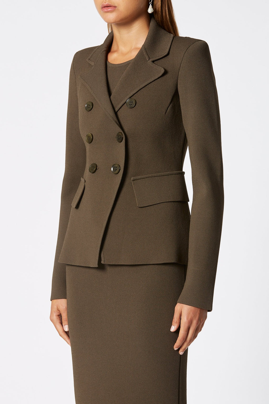 CREPE KNIT TAILORED JACKET