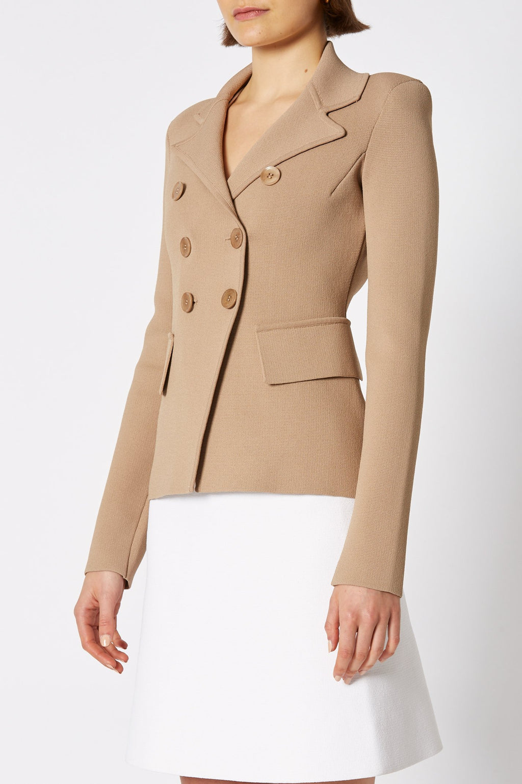 CREPE KNIT TAILORED JACKET