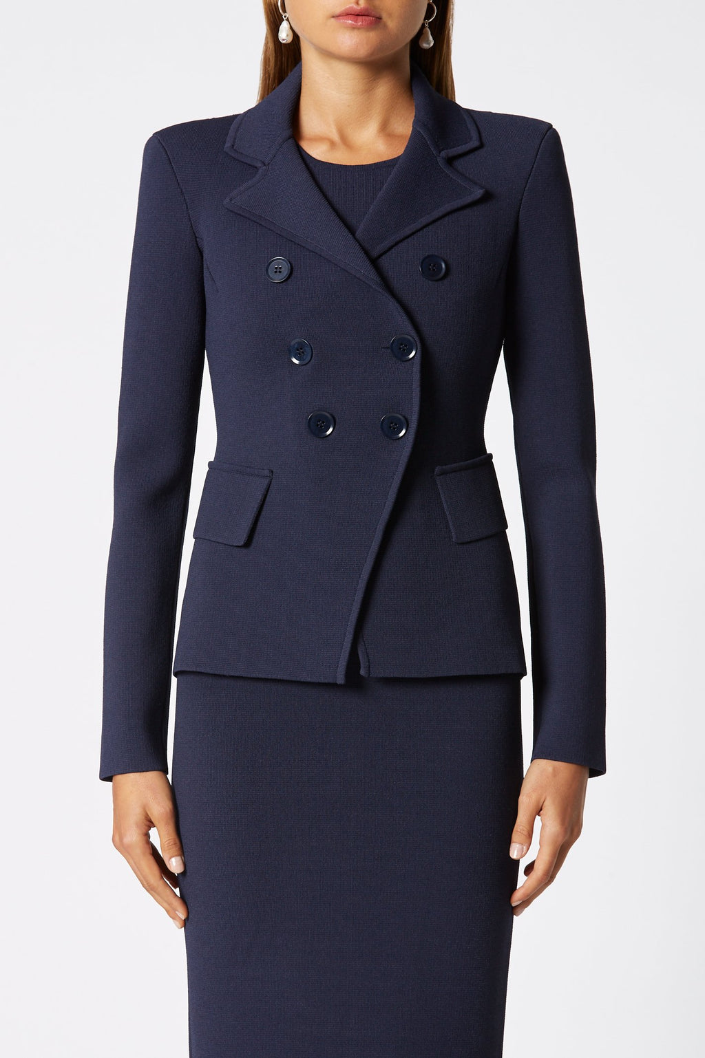 CREPE KNIT TAILORED JACKET